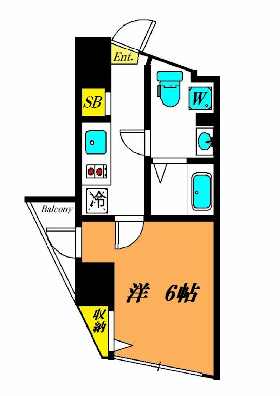 タスキリシェス大森 0502号室 間取り
