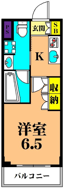 アジールコート東大井 503号室 間取り