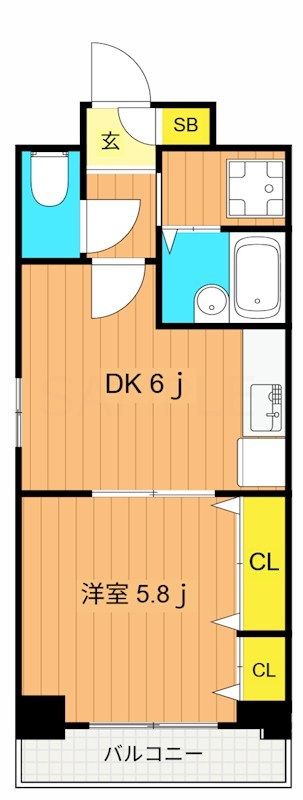 クレセール大井町 603号室 間取り