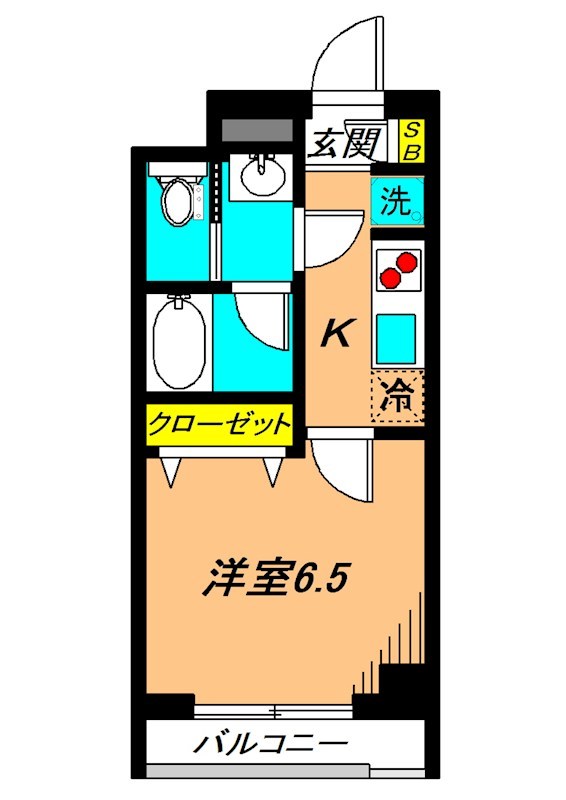 NAKAICHI　BLDG  407号室 間取り