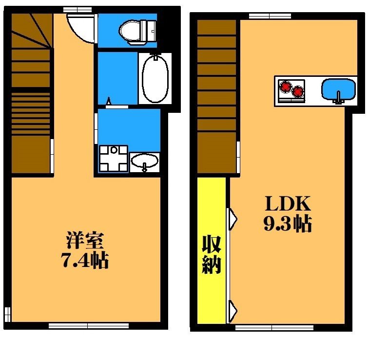 ハピネス 201号室 間取り