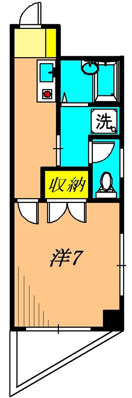 HEタウンビル ４B号室 間取り