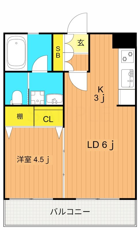 アヴァロン大森西 106号室 間取り