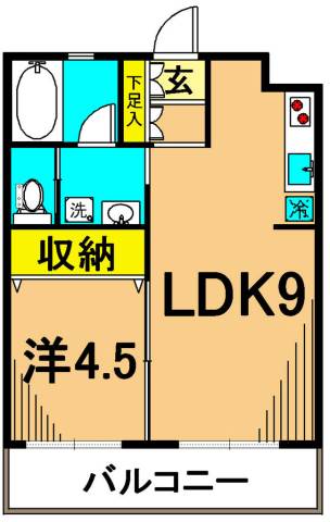 アヴァロン大森西 106号室 間取り