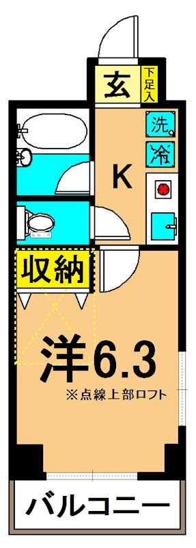 エクセルシオール 301号室 間取り