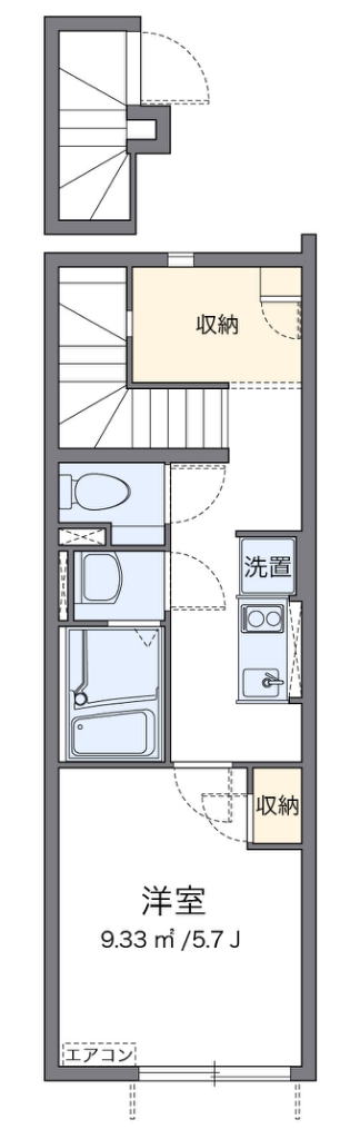 クレイノＮＨⅡ 202号室 間取り