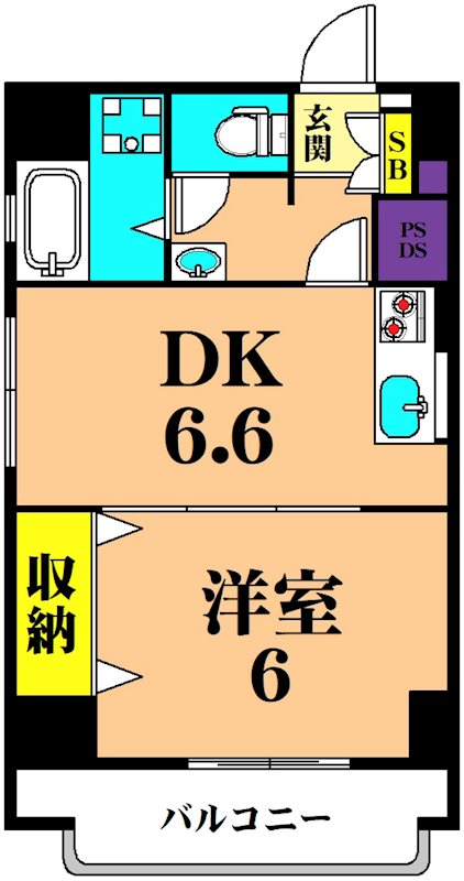 シャンボール第２大森 203号室 間取り