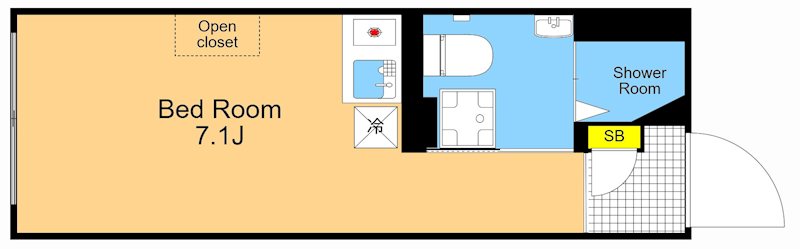 COCOCUBE大井町Ⅱ 204号室 間取り