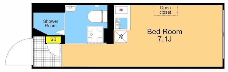 COCOCUBE大井町Ⅱ 203号室 間取り