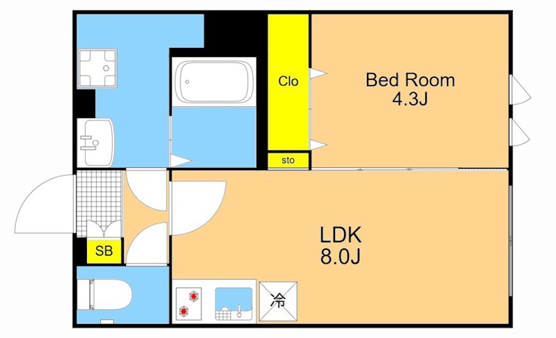 COCOCUBE大井町Ⅱ 501号室 間取り