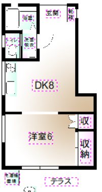 ハイムピーコック  105号室 間取り
