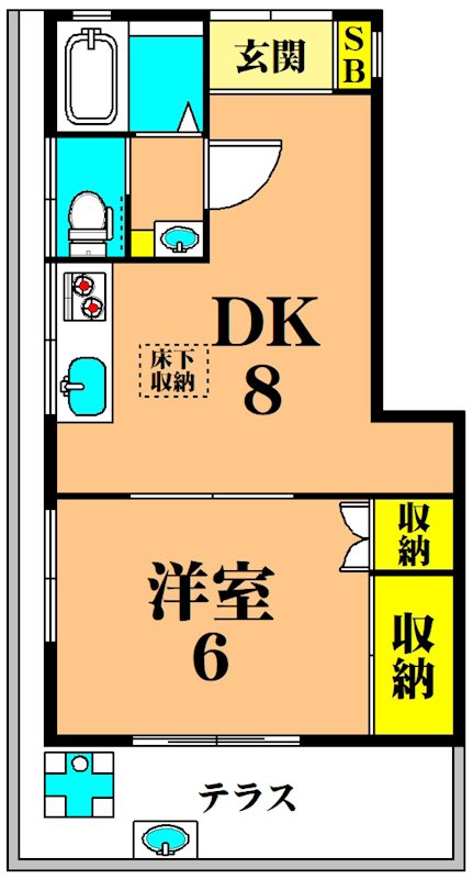ハイムピーコック  105号室 間取り
