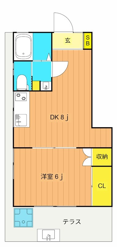 ハイムピーコック 105号室 間取り