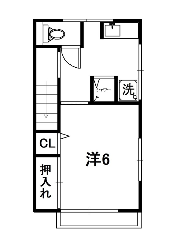 ハイツサツキ D-2号室 間取り