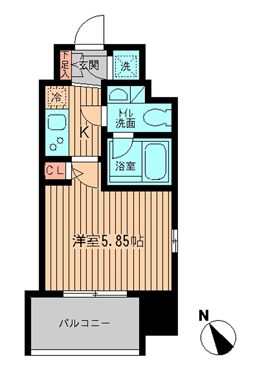 レジディア大森 1003号室 間取り