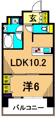 パークキューブ東品川 617号室 間取り