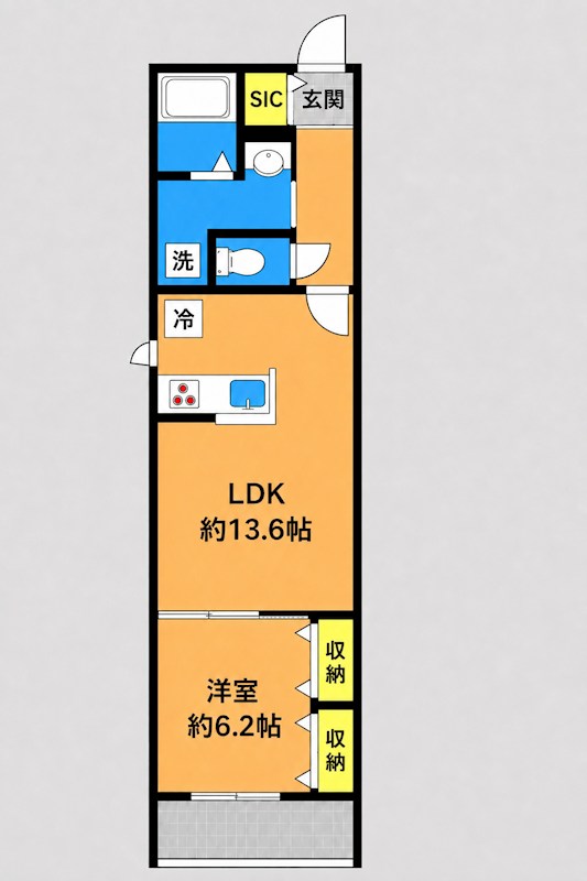 カステロ　ピノ 202号室 間取り