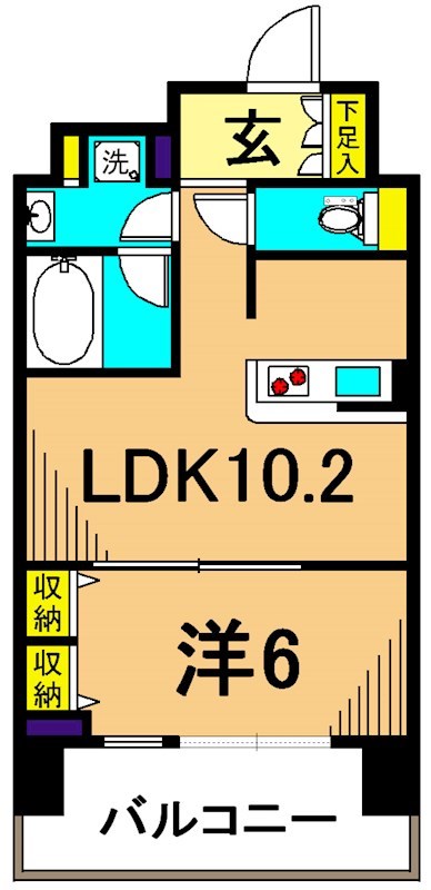 パークキューブ東品川 617号室 間取り