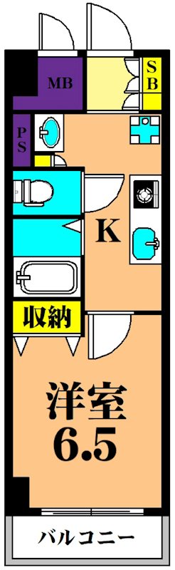 コンフォリア東品川 408号室 間取り