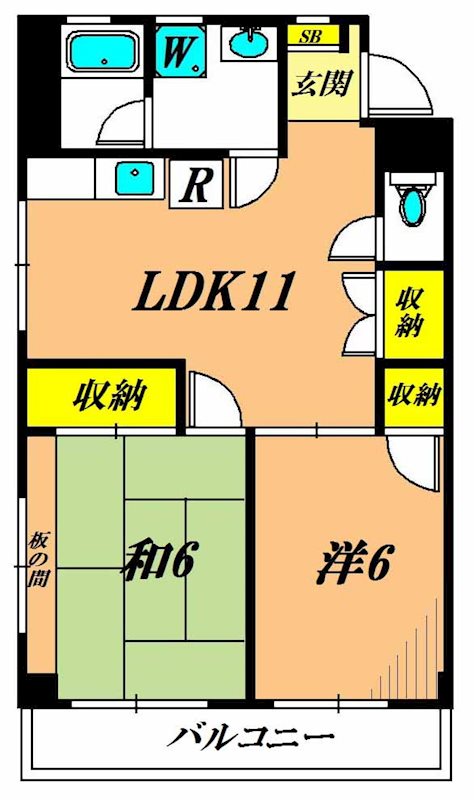 第二浅間マンション 405号室 間取り