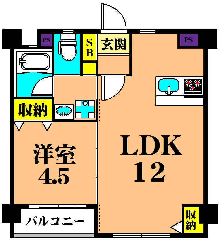 湯建ビル 203号室 間取り