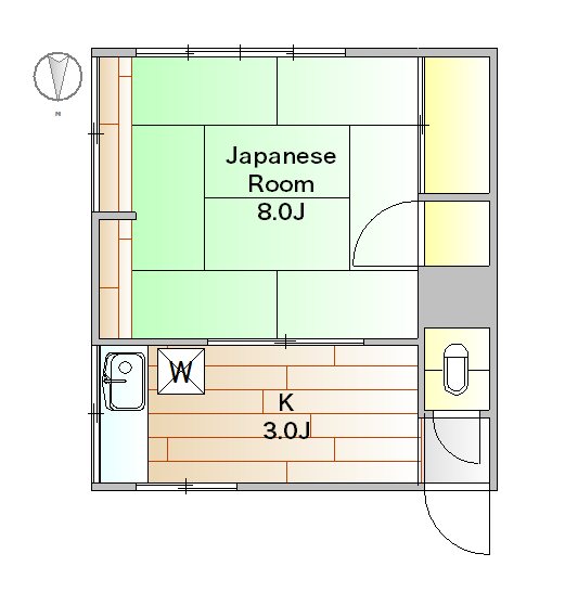 アパート中道 201号室 間取り