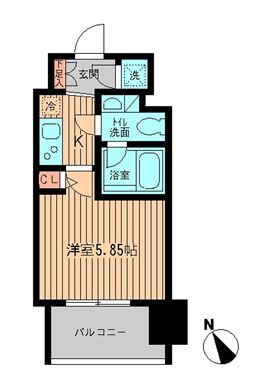 レジディア大森 1105号室 間取り