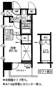 レジディア大森東 0210号室 間取り