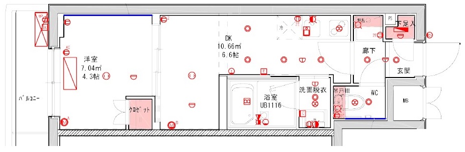 ハーモニーレジデンス品川大井町 305号室 間取り