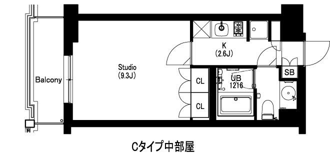 エスティメゾン武蔵小山Ⅱ 206号室 間取り