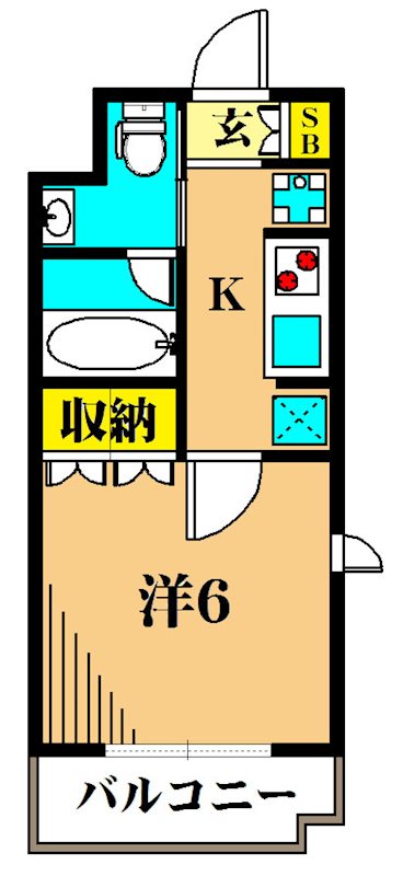 アジールコート東大井  312号室 間取り