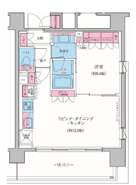レジディア品川シーサイド 1006号室 間取り