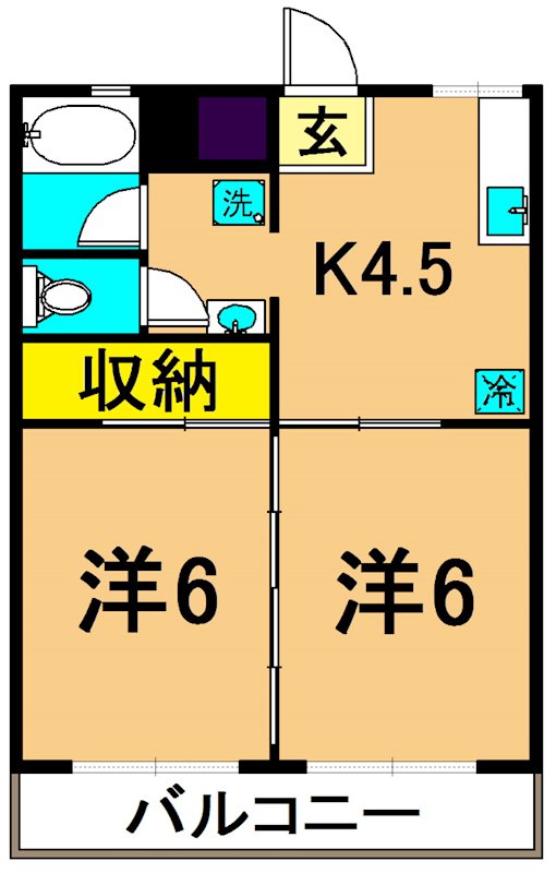 第一グリーンハイツ  102号室 間取り