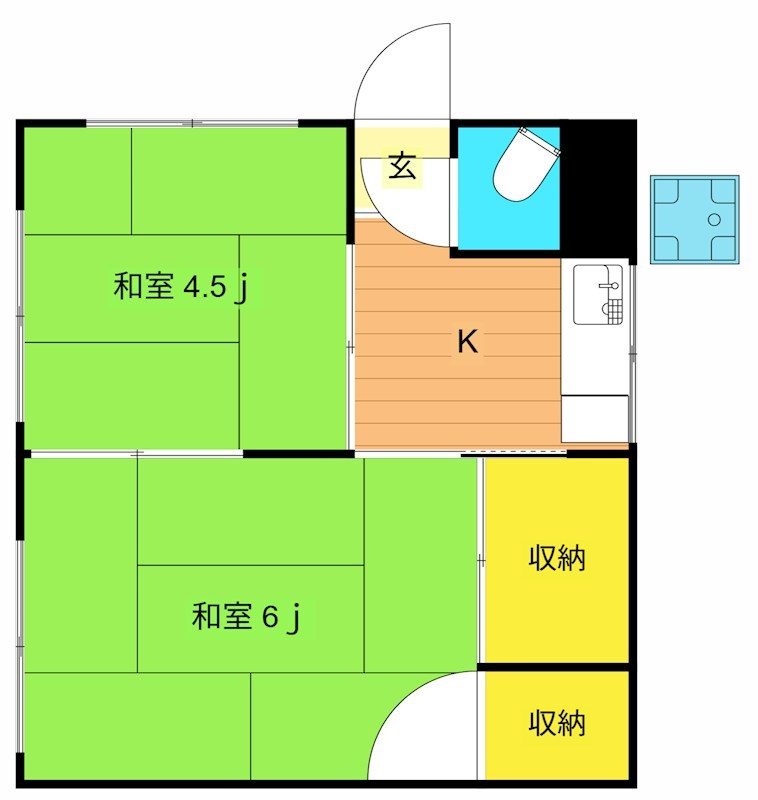 野村荘 101号室 間取り