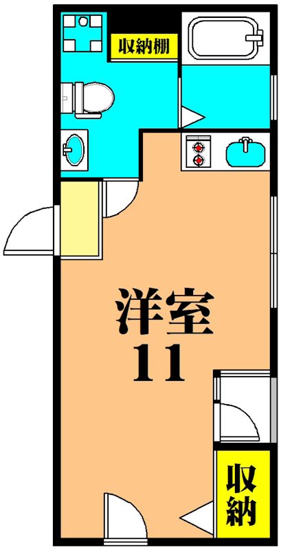 Corridor 101号室 間取り