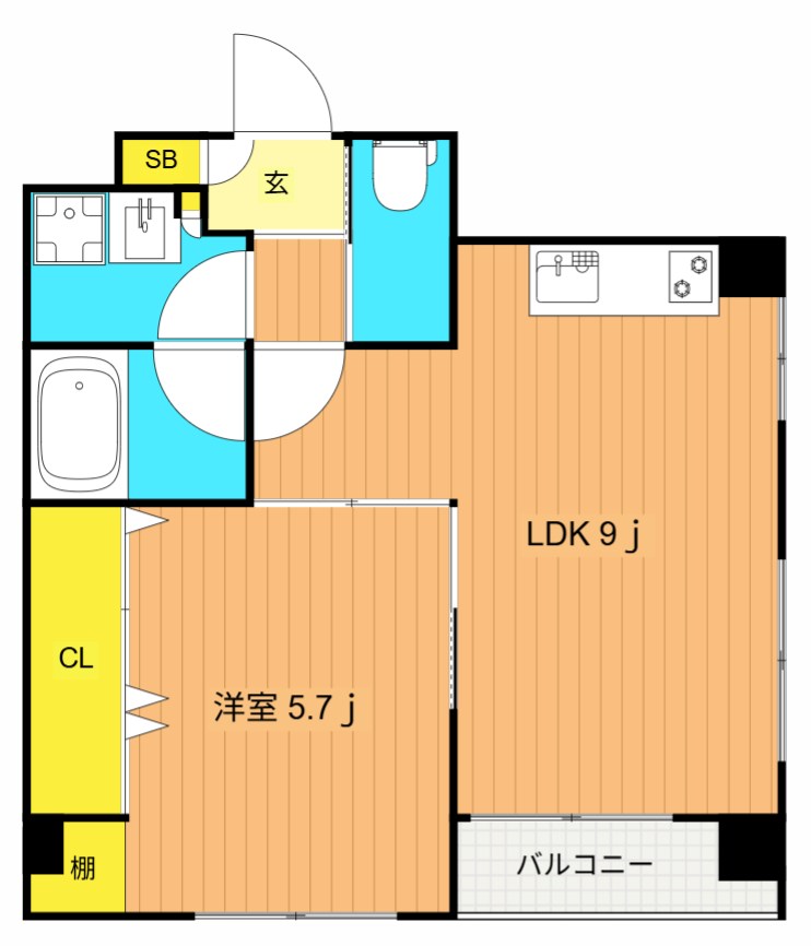 湯建ビル  201号室 間取り