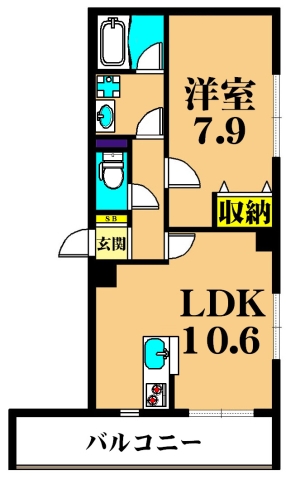 アミーゴ南馬込 310号室 間取り
