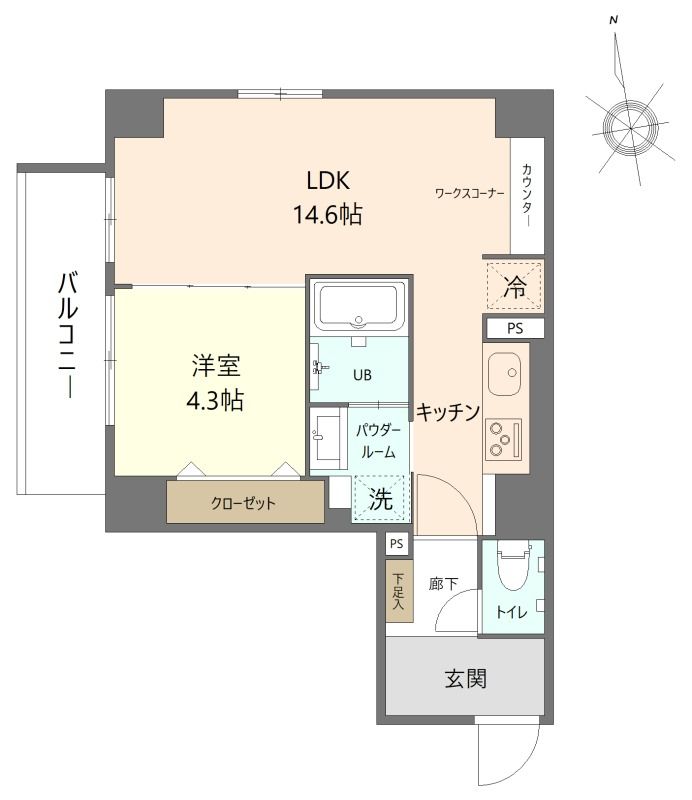 ブリスコート 503号室 間取り