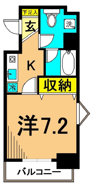 ラフュージュ大井町 804号室 間取り