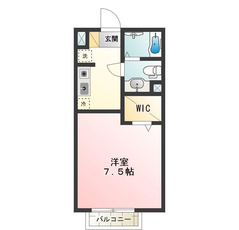 ユリハイム 0203号室 間取り