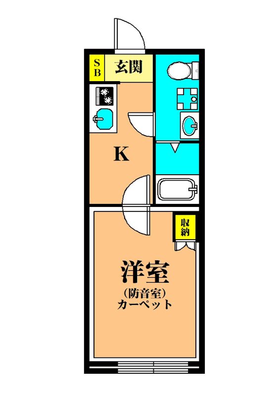 ラシクラス西大井 103号室 間取り
