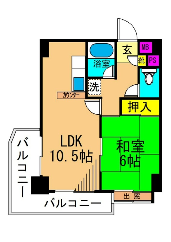 フォンテーヌ西蒲田 502号室 間取り