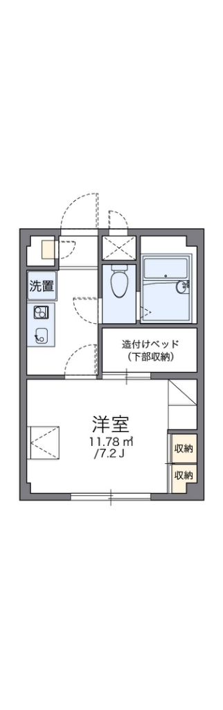 レオパレス東大井 302号室 間取り