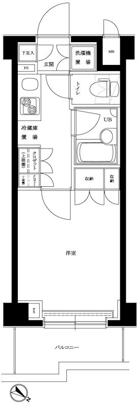 ルーブル目黒不動前 403号室 間取り