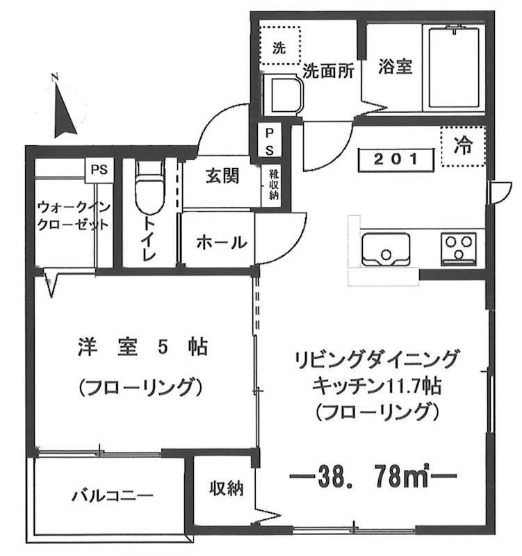 CASA FLORESTA  201号室 間取り