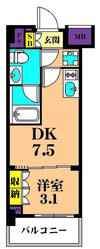 J.GRAN　Court　品川西大井EAST 409号室 間取り