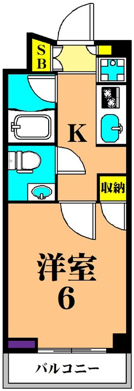 三越ゼームス坂マンション  134号室 間取り
