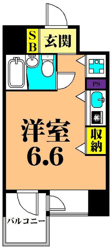 プライムアーバン大井町Ⅱ 611号室 間取り