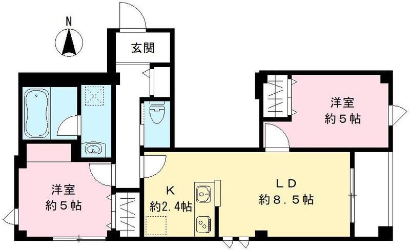 北品川テラス  205号室 間取り