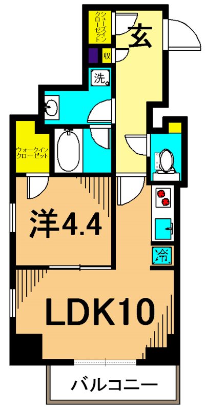 マスターズコート北品川 1102号室 間取り